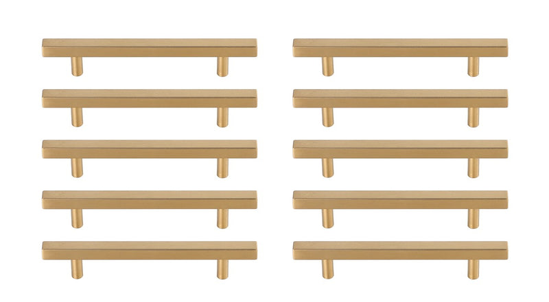 Elegant Lighting PL402-5-BR-10PK Bar Pull Multipack (set of 10), Brass