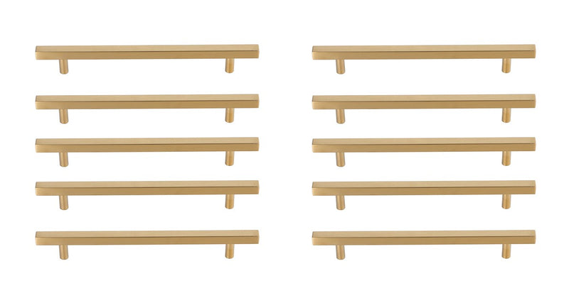 Elegant Lighting PL402-7-BR-10PK Bar Pull Multipack (set of 10), Brass