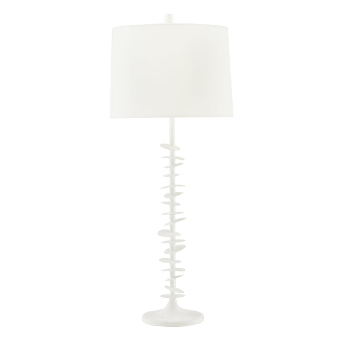 Arteriors 44798-246 One Light Table Lamp, White Gesso