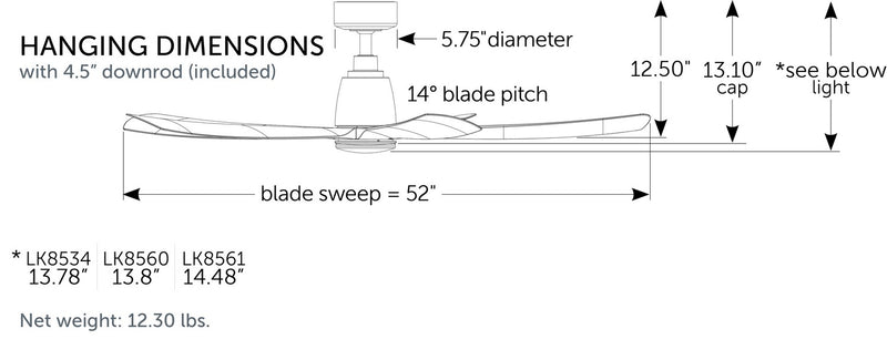 Fanimation FPD5534BSBL 52" Ceiling Fan, Brushed Satin Brass