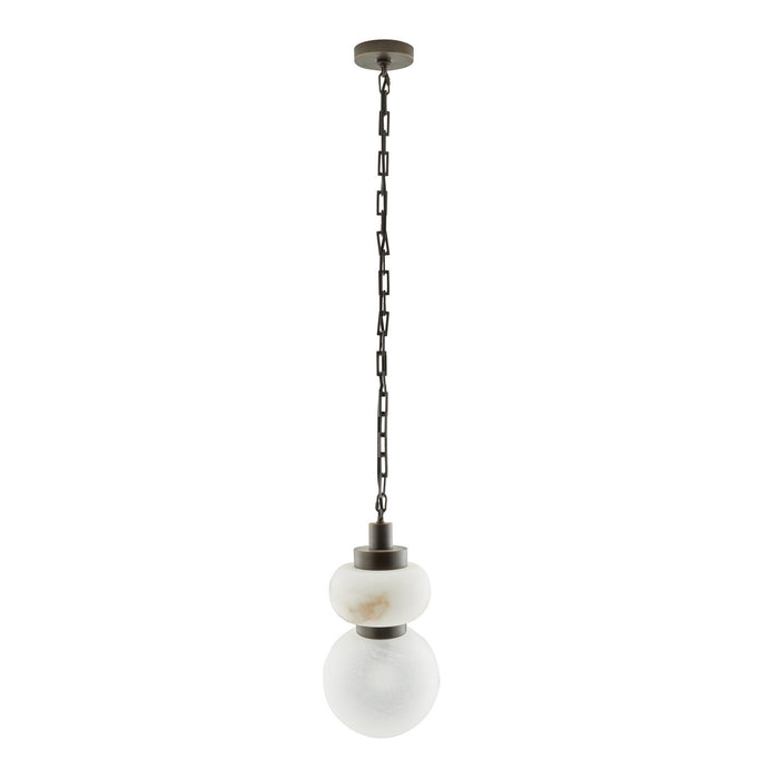 Arteriors 49517 One Light Pendant, Matte Swirl Glass
