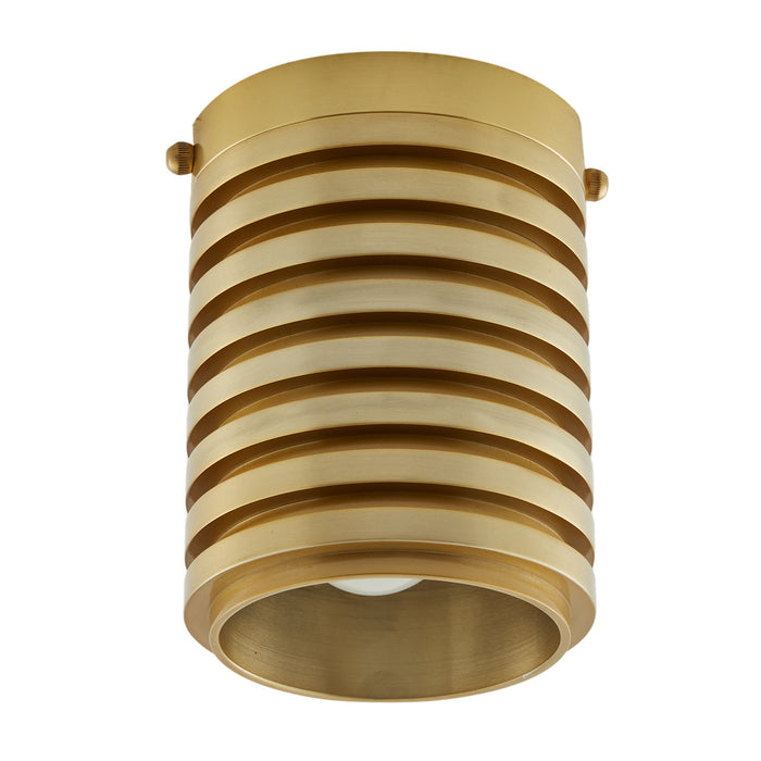 Arteriors 49925 One Light Flush Mount, Antique Brass