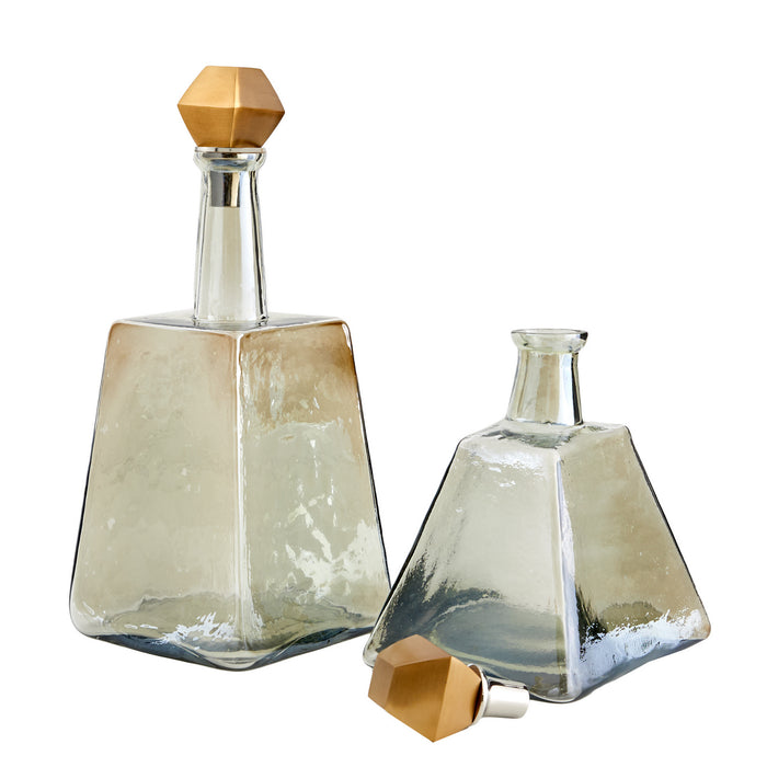 Arteriors 6956 Decanters, Set of 2, Smoke