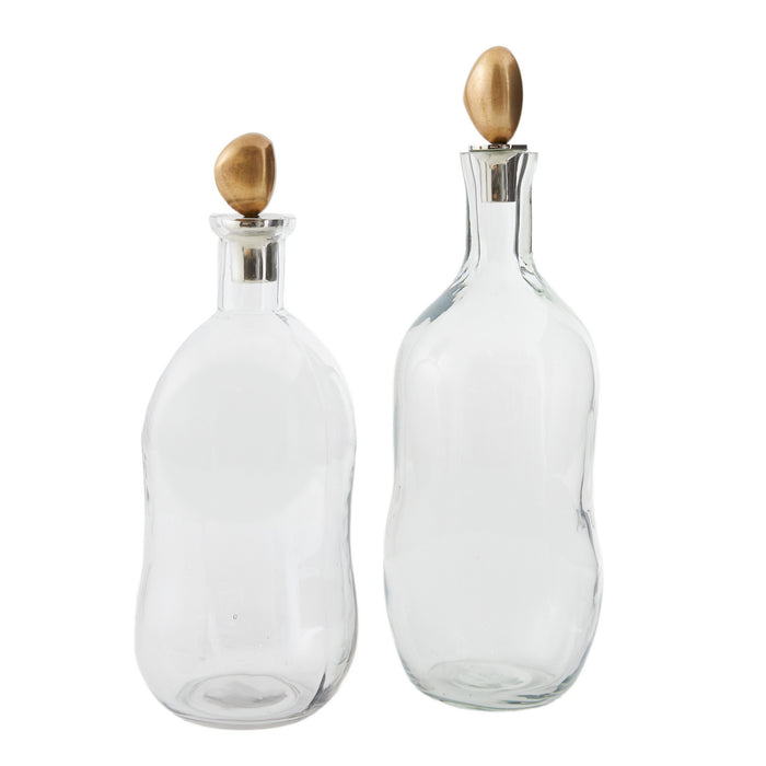 Arteriors 6957 Decanters, Set of 2, Clear
