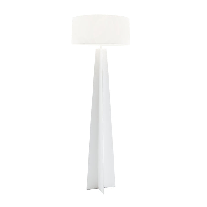 Arteriors 76031-703 One Light Floor Lamp, White Gesso