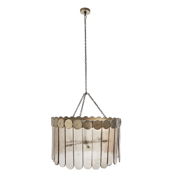 Arteriors 84075 Six Light Chandelier, Seedy Smoke
