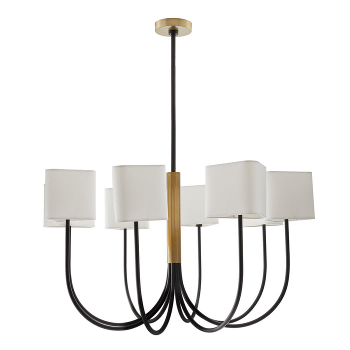 Arteriors 85076 Eight Light Chandelier, Blackened Iron