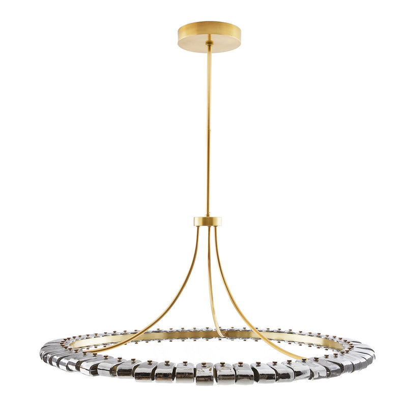 Arteriors 89660 One Light Chandelier, Blue Smoke Luster