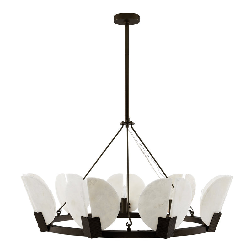 Arteriors 89661 Nine Light Chandelier, English Bronze