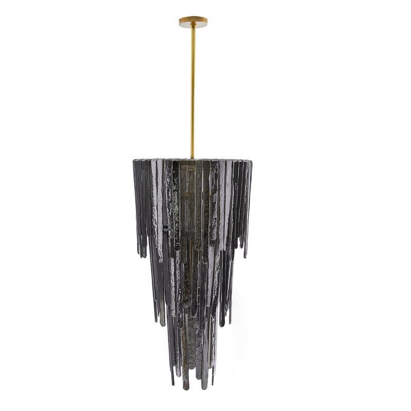 Arteriors 89662 Seven Light Chandelier, Blue Smoke Luster