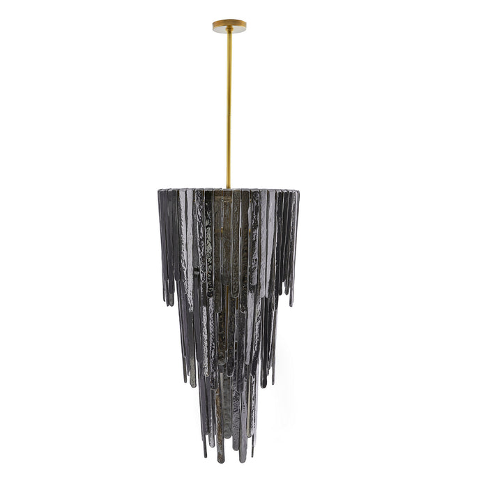 Arteriors 89662 Seven Light Chandelier, Blue Smoke Luster