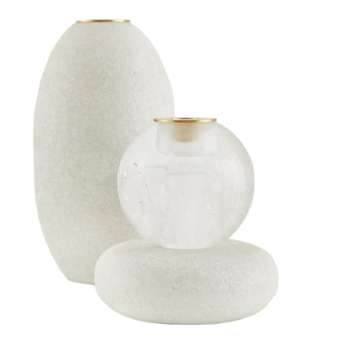Arteriors 9257 Candleholders, Set of 2, Ivory