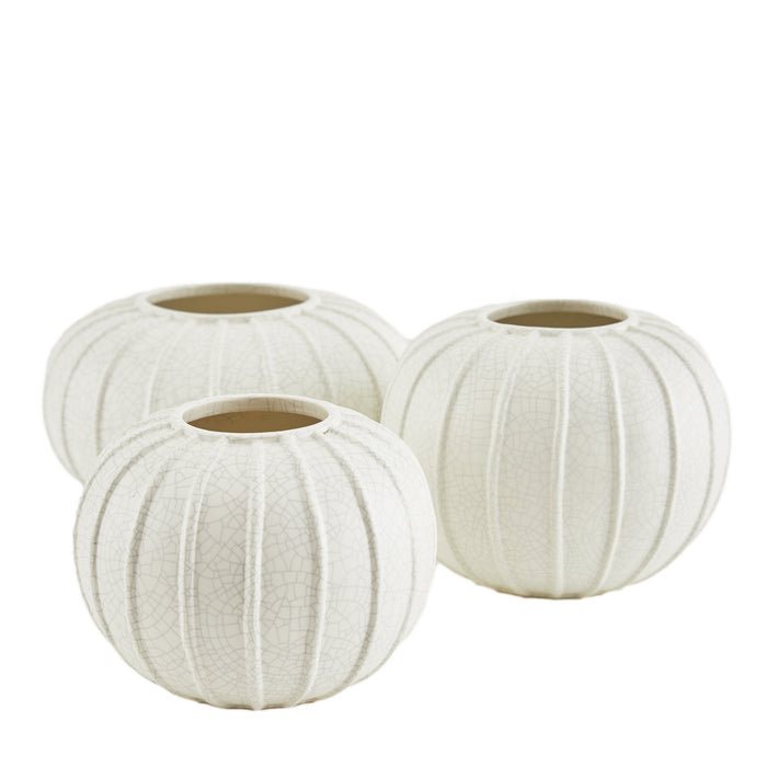 Arteriors 9313 Vases, Set of 3, Ivory Crackle