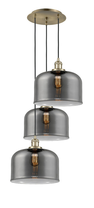 Innovations 113F-3P-AB-G73-L Three Light Pendant, Antique Brass