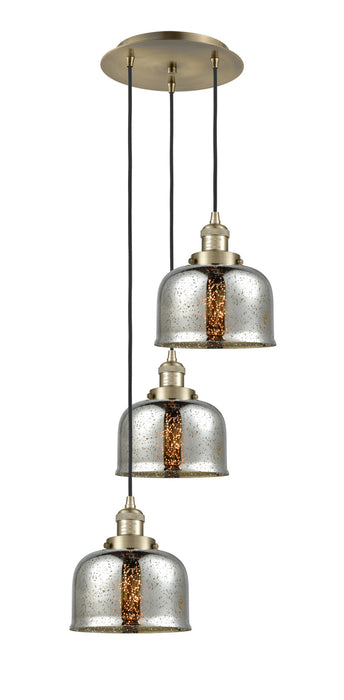 Innovations 113F-3P-AB-G78 Three Light Pendant, Antique Brass