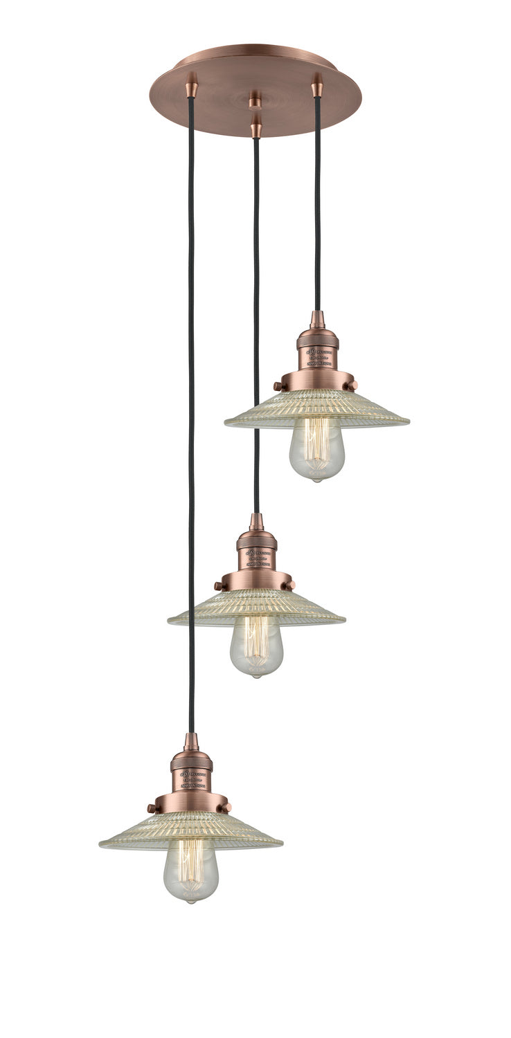 Innovations 113F-3P-AC-G2 Three Light Pendant, Antique Copper