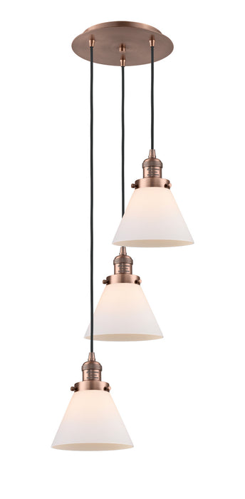 Innovations 113F-3P-AC-G41 Three Light Pendant, Antique Copper