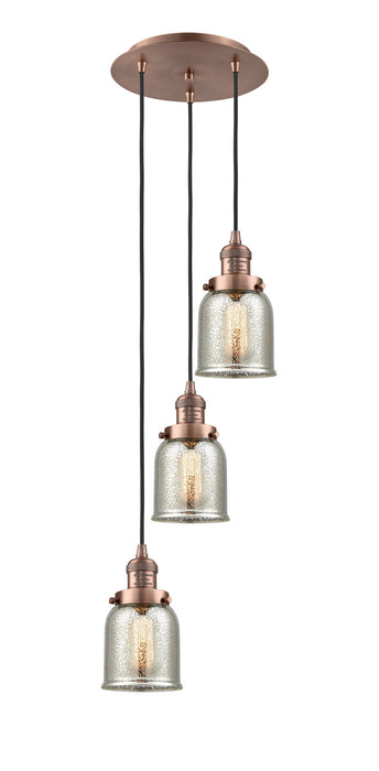 Innovations 113F-3P-AC-G58 Three Light Pendant, Antique Copper