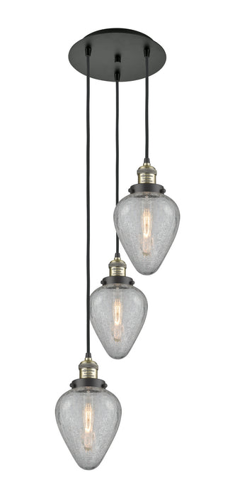 Innovations 113F-3P-BAB-G165 Three Light Pendant, Black Antique Brass