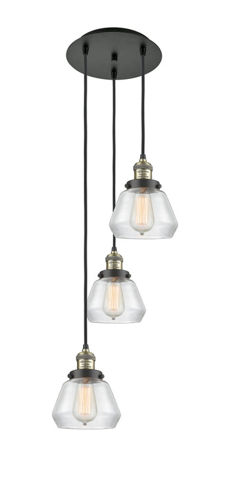 Innovations 113F-3P-BAB-G172 Three Light Pendant, Black Antique Brass