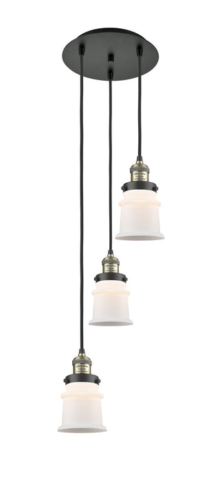 Innovations 113F-3P-BAB-G181S Three Light Pendant, Black Antique Brass