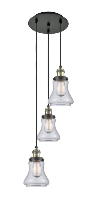 Innovations 113F-3P-BAB-G192 Three Light Pendant, Black Antique Brass