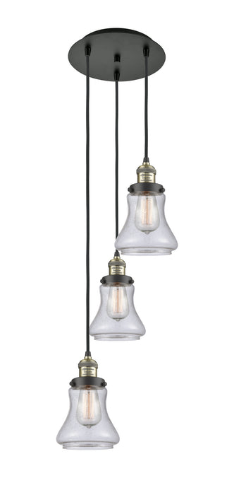 Innovations 113F-3P-BAB-G194 Three Light Pendant, Black Antique Brass