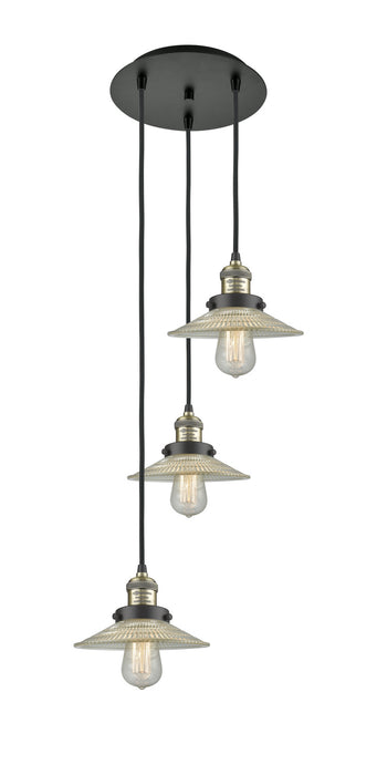 Innovations 113F-3P-BAB-G2 Three Light Pendant, Black Antique Brass