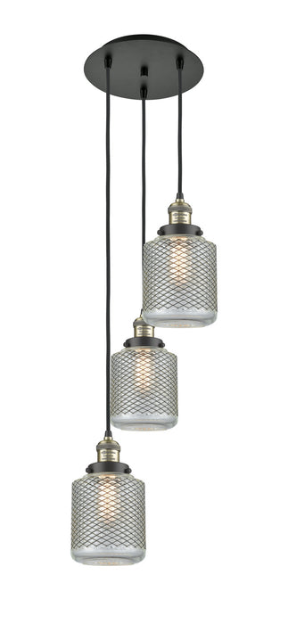 Innovations 113F-3P-BAB-G262 Three Light Pendant, Black Antique Brass