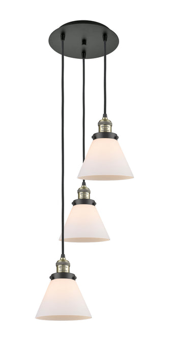 Innovations 113F-3P-BAB-G41 Three Light Pendant, Black Antique Brass