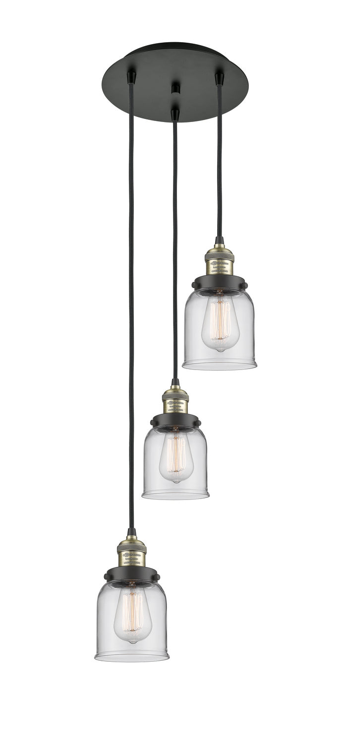 Innovations 113F-3P-BAB-G52 Three Light Pendant, Black Antique Brass
