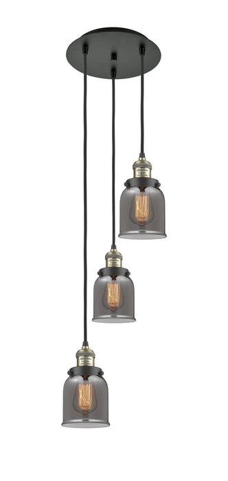 Innovations 113F-3P-BAB-G53 Three Light Pendant, Black Antique Brass