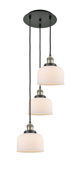 Innovations 113F-3P-BAB-G71 Three Light Pendant, Black Antique Brass