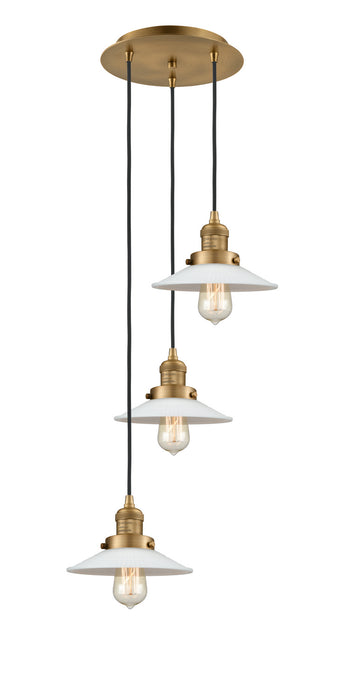 Innovations 113F-3P-BB-G1 Three Light Pendant, Brushed Brass
