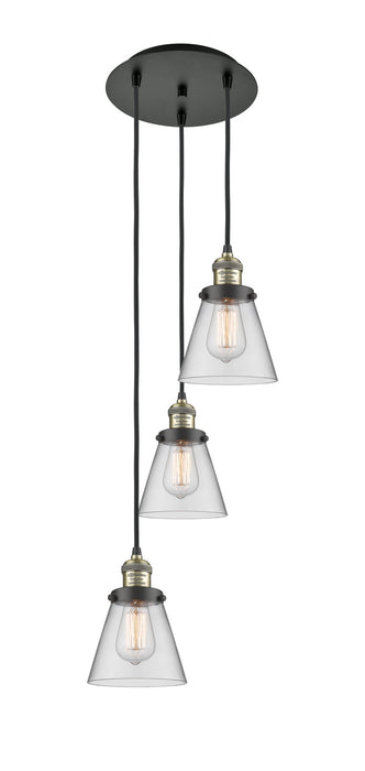 Innovations 113F-3P-BAB-G62 Three Light Pendant, Black Antique Brass