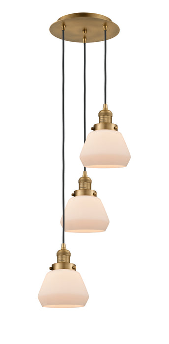 Innovations 113F-3P-BB-G171 Three Light Pendant, Brushed Brass