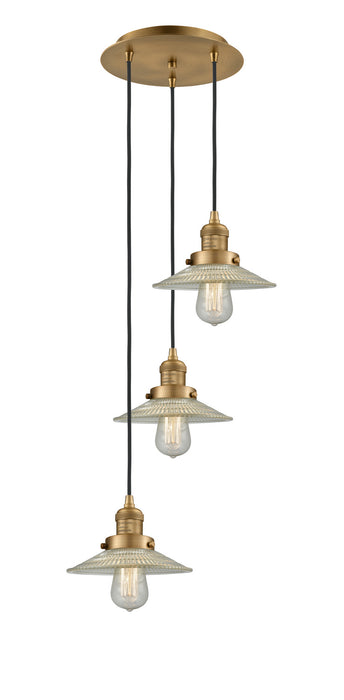Innovations 113F-3P-BB-G2 Three Light Pendant, Brushed Brass