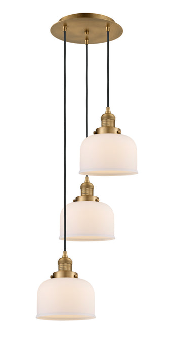 Innovations 113F-3P-BB-G71 Three Light Pendant, Brushed Brass