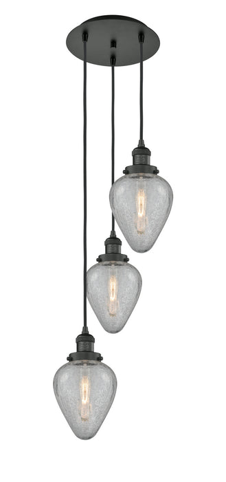 Innovations 113F-3P-BK-G165 Three Light Pendant, Matte Black