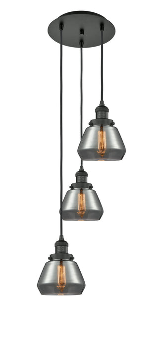 Innovations 113F-3P-BK-G173 Three Light Pendant, Matte Black