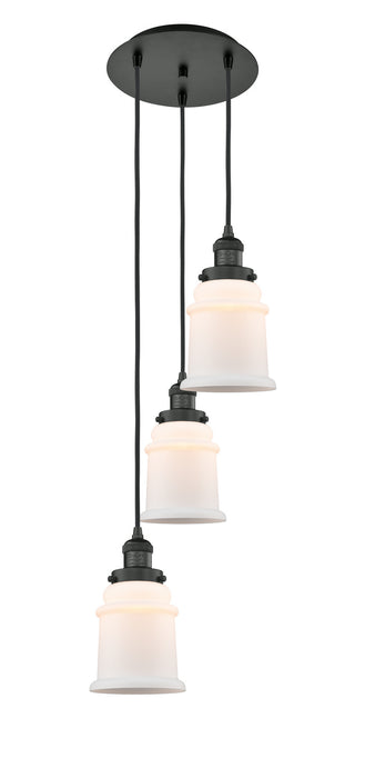 Innovations 113F-3P-BK-G181 Three Light Pendant, Matte Black