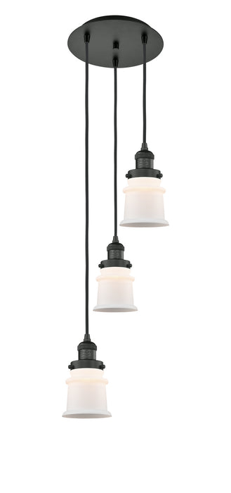 Innovations 113F-3P-BK-G181S Three Light Pendant, Matte Black