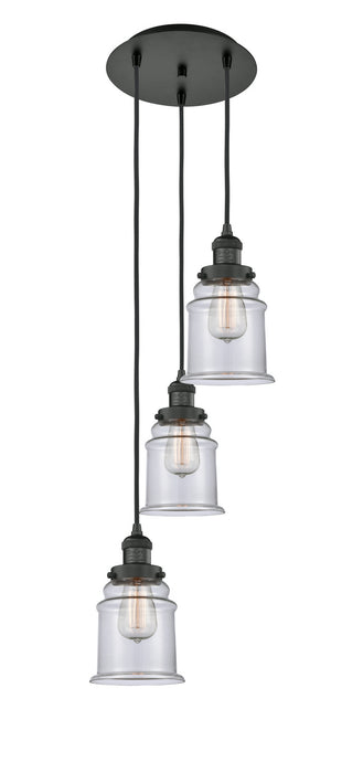 Innovations 113F-3P-BK-G182 Three Light Pendant, Matte Black