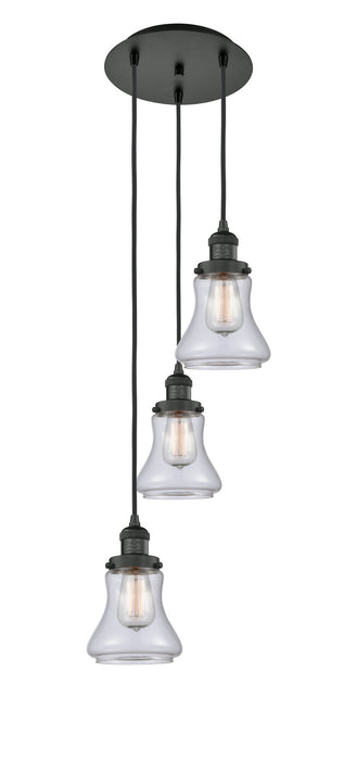 Innovations 113F-3P-BK-G192 Three Light Pendant, Matte Black