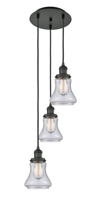 Innovations 113F-3P-BK-G194 Three Light Pendant, Matte Black