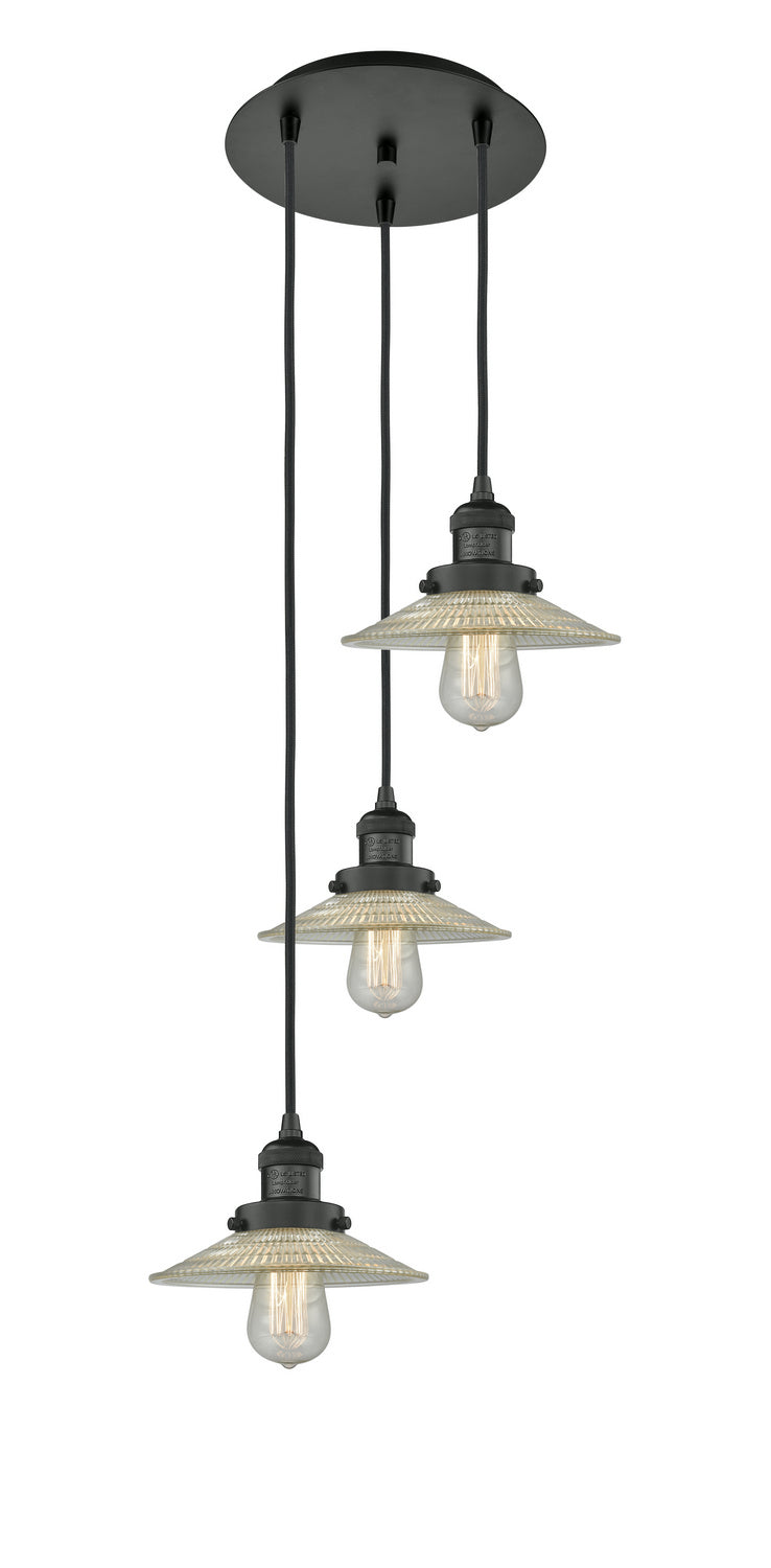 Innovations 113F-3P-BK-G2 Three Light Pendant, Matte Black