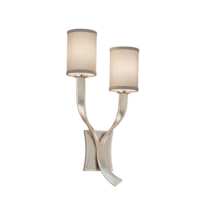 Corbett Lighting 158-11-SL/SS Two Light Wall Sconce, Silver Leaf