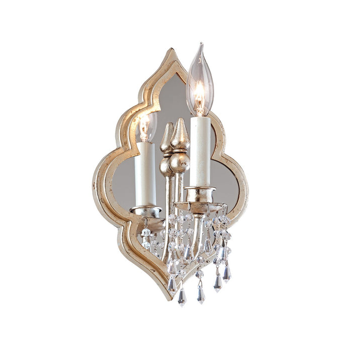 Corbett Lighting 161-11-WSL One Light Wall Sconce, Warm Silver Leaf