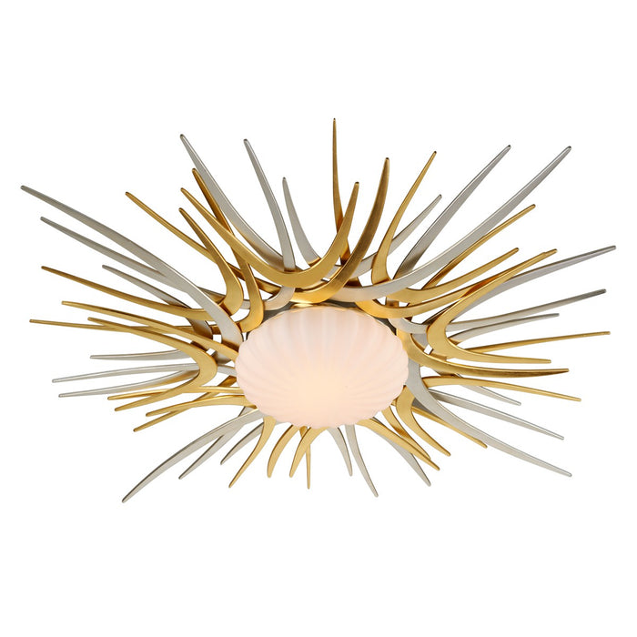 Corbett Lighting 224-33-GL/SL LED Flush Mount, Gold And Silver Leaf