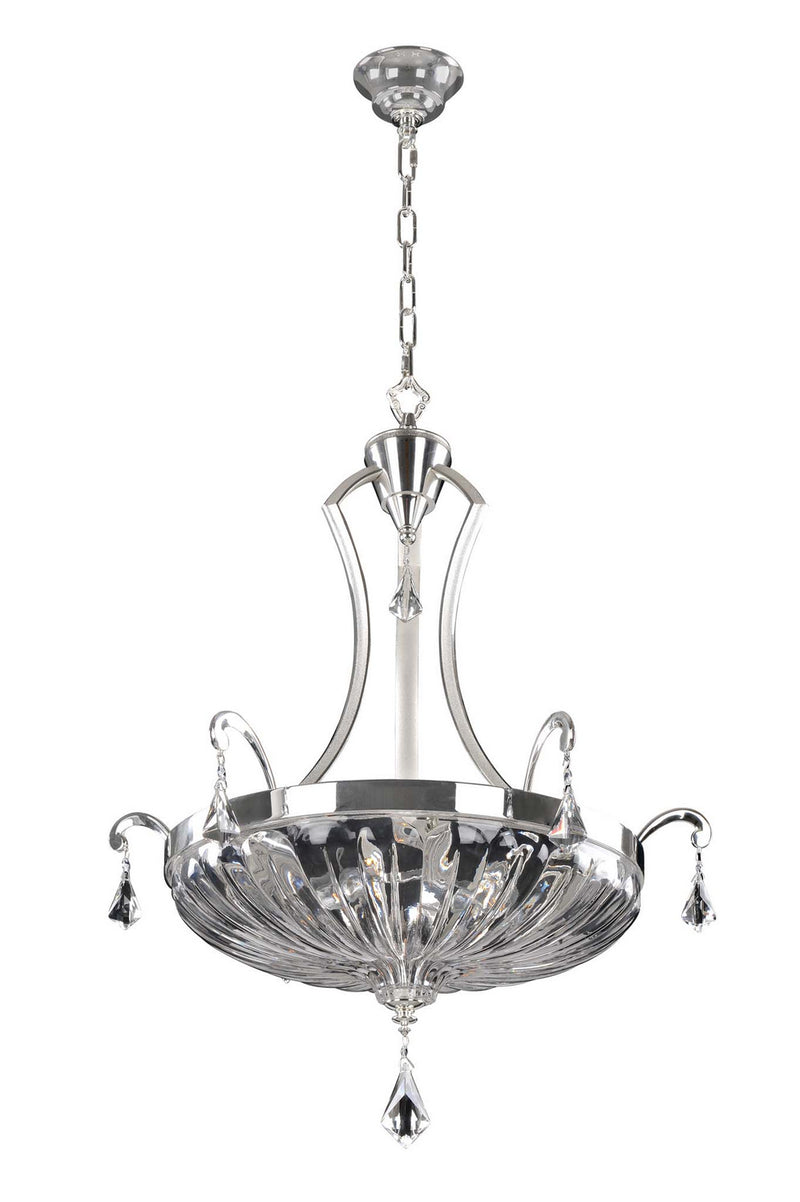 Allegri 028552-017-FR001 Six Light Pendant, Two Tone Silver